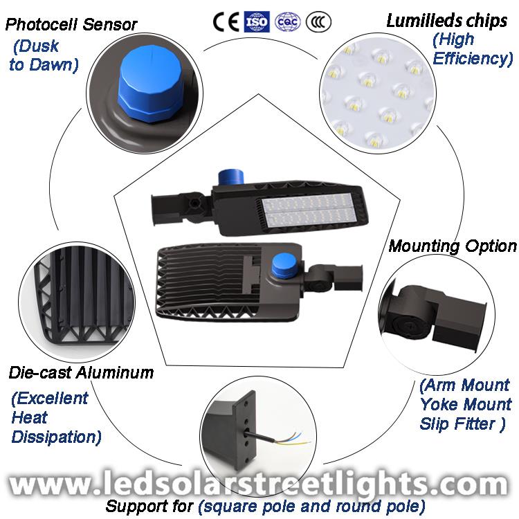 details of led roadway luminaire